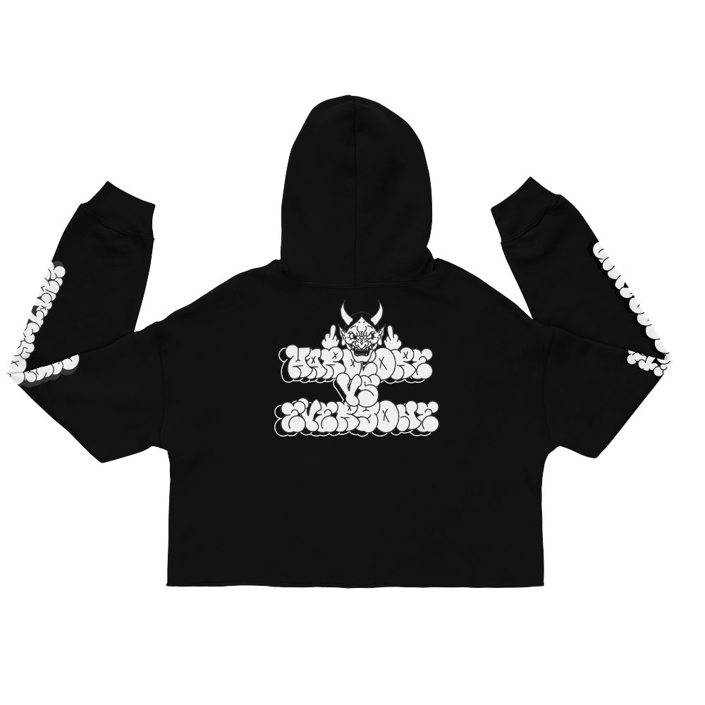 Hardcore VS Everyone - Crop Hoodie